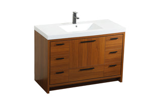 48 inch Single bathroom vanity in Teak