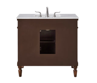 36 In. Single Bathroom Vanity Set In Walnut