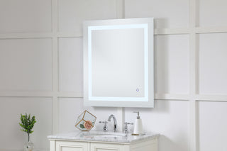 Helios 27in x 30in Hardwired LED mirror with touch sensor and color changing temperature 3000K/4200K/6400K