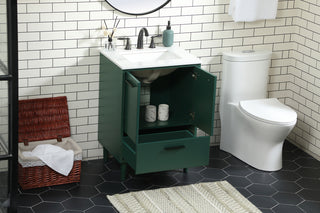 24 inch bathroom vanity in Green