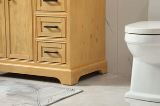 36 inch Single bathroom vanity in natural wood