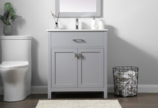 30 Inch SIngle Bathroom Vanity In Grey