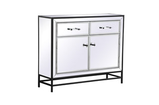 James 38 in. mirrored cabinet in black