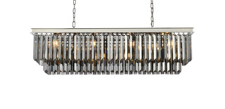 Sydney 12 light polished nickel Chandelier Silver Shade (Grey) Royal Cut Crystal