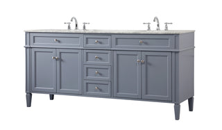 72 inch double bathroom vanity in grey