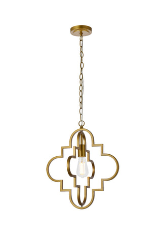 Sandara 1 light pendant in brass