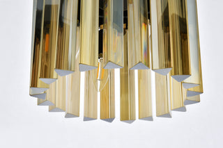 Sydney 3 light Matte Black Pendant Golden Teak (Smoky) Royal Cut Crystal