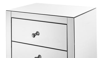 5 Drawer Chest 24 in x 18 in x 45 in.in clear mirror