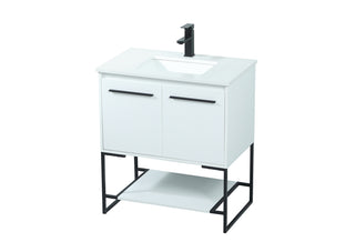 30 inch Single bathroom vanity in white