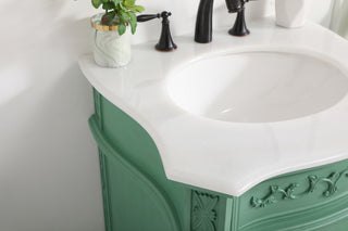 24 inch Single bathroom vanity in vintage mint