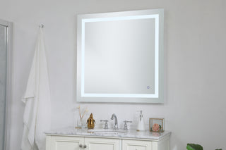 Helios 36in x 36in Hardwired LED mirror with touch sensor and color changing temperature 3000K/4200K/6400K