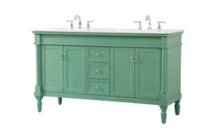 60 inch double bathroom vanity in vintage mint