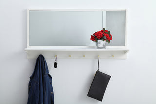 Entryway mirror with shelf  42 inch x 21 inch in white