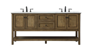 72 inch double bathroom vanity in driftwood