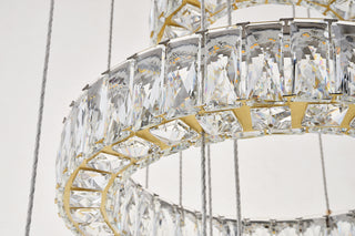 Monroe Integrated LED chip light gold Chandelier Clear Royal Cut Crystal