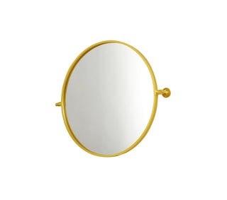 Round pivot mirror 24 inch in gold