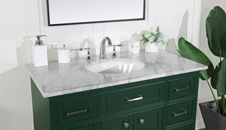 42 inch Single bathroom vanity in green