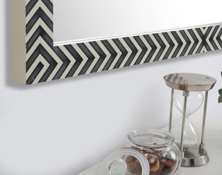 Rectangular mirror 48x36 inch in chevron