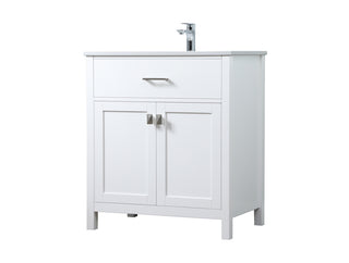 30 Inch SIngle Bathroom Vanity In White