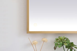 Pier 30x72 inch LED mirror with adjustable color temperature 3000K/4200K/6400K in brass