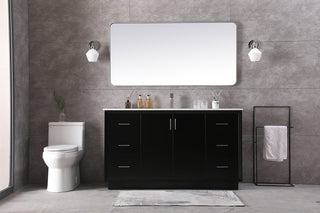 60 Inch SIngle Bathroom Vanity In Black