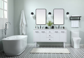 60 inch Single bathroom vanity in white