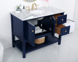 42 inch Single bathroom vanity in Blue