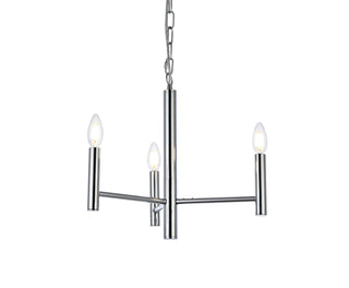 Carmella 3 lights pendant in chrome