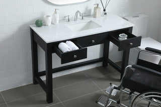 48 Inch ADA Compliant Bathroom Vanity In Black