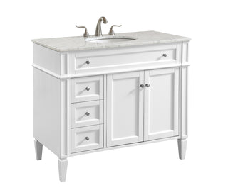 40 In. Single Bathroom Vanity Set In White