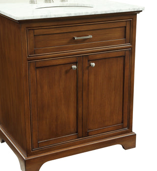 30 In. Single Bathroom Vanity Set In Teak