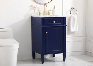 21 inch Single bathroom vanity in blue