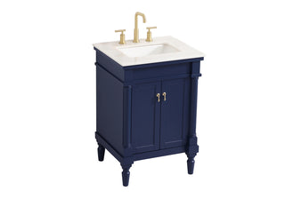 24 inch Single bathroom vanity in blue