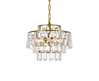 Mila 14 inch pendant in brass