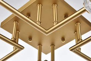 Lyra 32 inch Flush Mount in Satin Gold