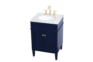 24 inch Single bathroom vanity in blue