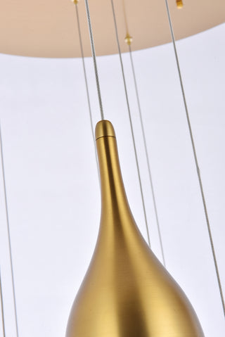 Amherst 30 inch LED chandelier in satin gold