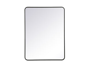 Soft corner metal rectangular mirror 30x40 inch in Black