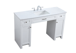 54 Inch ADA Compliant Bathroom Vanity In White