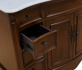 48 In. Single Bathroom Vanity Set In Teak Color