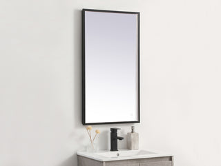 Pier 20x36 inch LED mirror with adjustable color temperature 3000K/4200K/6400K in black