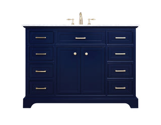 48 inch Single bathroom vanity in Blue