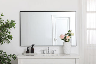 Metal frame rectangle mirror 30 inch in Black