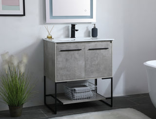 30 inch  Single Bathroom Vanity in Concrete Grey