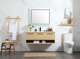 48 inch Single bathroom vanity in maple with backsplash