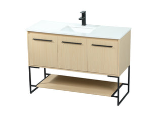 48 inch Single bathroom vanity in maple