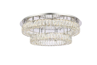 Monroe 30 inch LED double flush mount in chrome