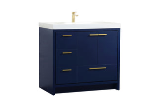 36 inch Single bathroom vanity in Blue