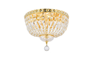 Tranquil 4 light Gold Flush Mount Clear Royal Cut Crystal