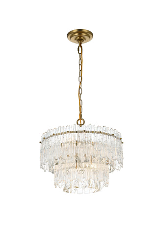 Emilia 15 inch Pendant Light in Satin Gold